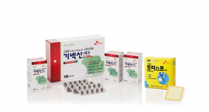 SK케미칼이 제일헬스사이언스와 '기넥신에프연질캡슐120mg', '트라스트패취 30매'를 공동 판매한다. /사진=SK케미칼