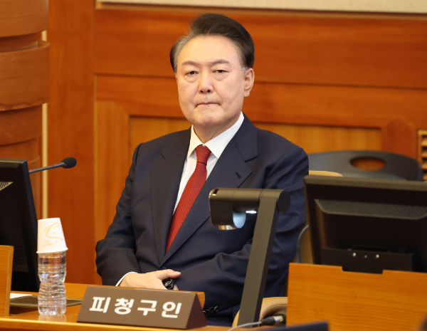 윤석열 대통령이 오는 20일 서울중앙지법에서 열리는 구속 취소 심문에 직접 참석한다. 사진은 윤석열 대통령이 탄핵심판 8차 변론에 출석한 모습. /사진=뉴스1(공동취재단)