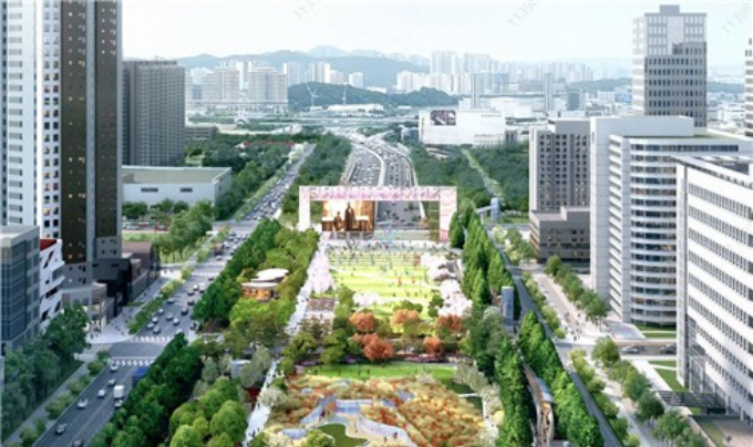 경기 화성시 '동탄터널 상부공원' 조성사업 조감도. / 사진제공=LH