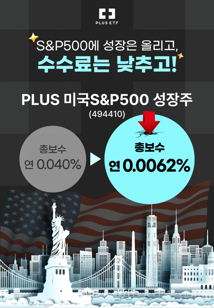 한화운용 'PLUS미국S&P500성장주' 보수 인하