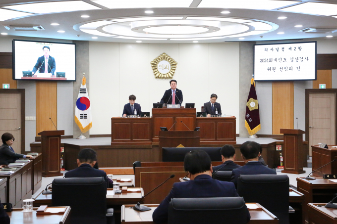경북 칠곡군의회 제308회 임시회 모습/사진제공=칠곡군의회
