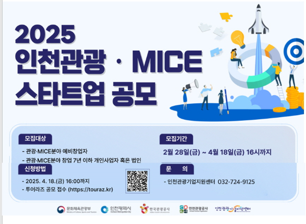 2025 인천 관광‧MICE 스타트업 공모 홍보물. /사진제공=인천관광공사