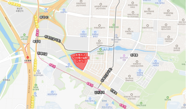 포스코홀딩스 계열사가 입주할 위례지구 도시지원시설용지(2부지). /자료제공=성남시