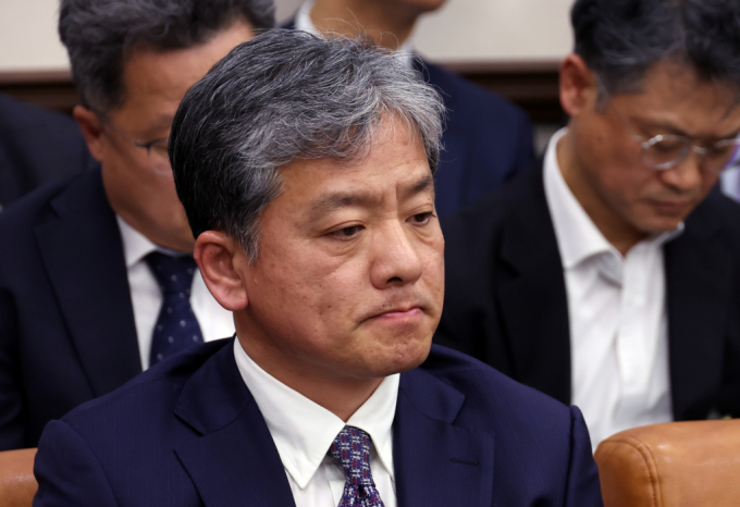 주우정 현대엔지니어링 대표가 잇단 안전 사고의 원인으로 지목된 공사 비용 절감 문제에 대해 부인했다. 사진은 국회에 출석한 주 대표 모습. /사진=뉴시스