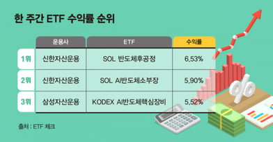 반도체 '소·부·장' ETF, 한 주간 상위권 싹쓸이… D램 가격 상승 영향