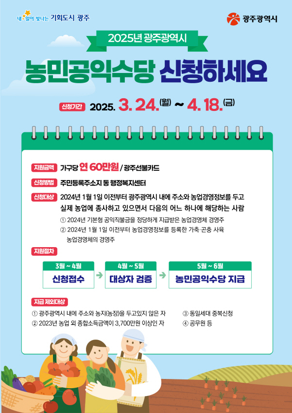 농민공익수당 포스터./사진=광주시