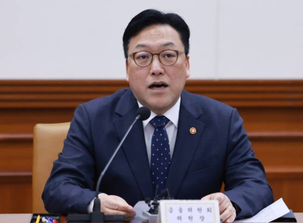 김병환 금융위원장이 5일 정부서울청사에서 열린 '국정현안관계장관회의 겸 경제관계장관회의 겸 산업경쟁력강화관계장관회의'에서 발언하고 있다./사진=뉴시스