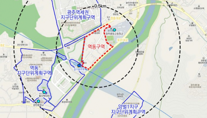 광주역동구역 공공재개발사업 위치도. /자료제공=GH