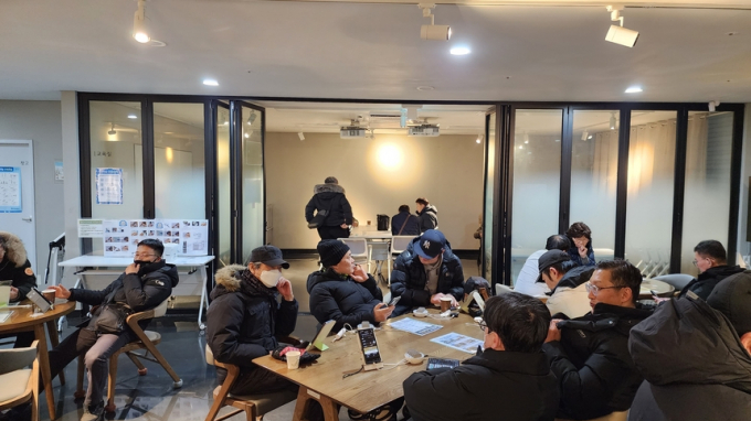 심야 이동노동자쉼터 이용 모습. /사진제공=경기북부청