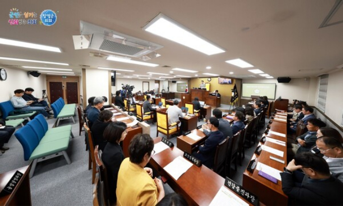  21일 제308회 양평군의회 임시회 제2차 본회의가 진행되고 있다. /사진제공=양평군의회