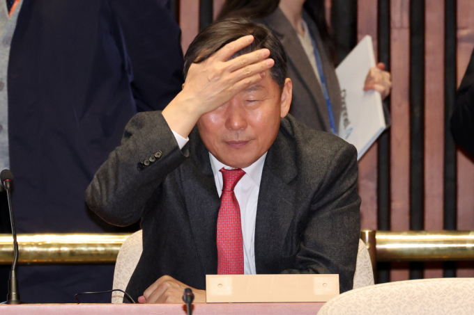 마약 투약 혐의를 받는 이철규 국회의원 아들이 영장심사를 받는다. 사진은 지난달 13일 이철규 국민의힘 의원이 서울 여의도 국회에서 열린 의원총회에 참석해 자리하고 있는 모습. /사진=뉴시스