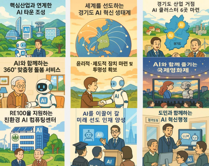 경기도가 추진하는 AI 9대 전략. /사진제공=경기도
