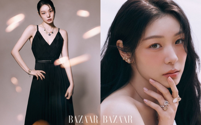  전 피겨스케이팅 국가대표 김연아의 한층 아름다워진 미모로 시선을 사로잡았다. /사진=하퍼브 바자 코리아 제공