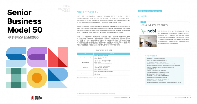 한국프롭테크포럼은 23일 '시니어 비즈니스 모델 50' 보고서를 발간했다고 밝혔다. /사진 제공=한국프롭테크포럼
