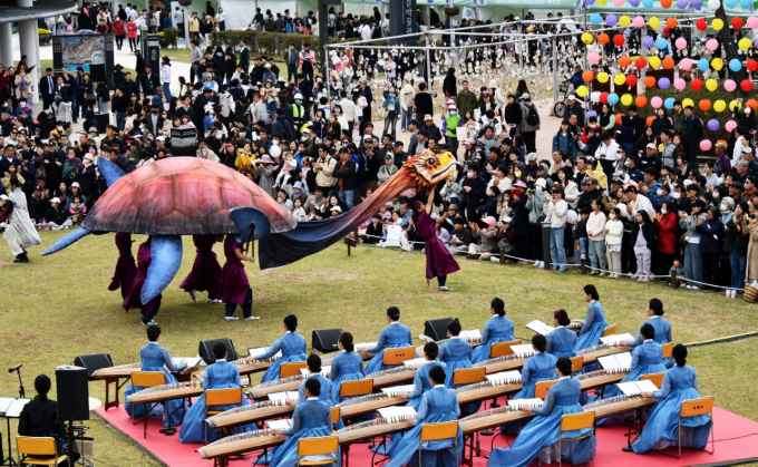 김해가야문화축제 중에 열린 가야판타지아 공연 모습./사진=김해시
