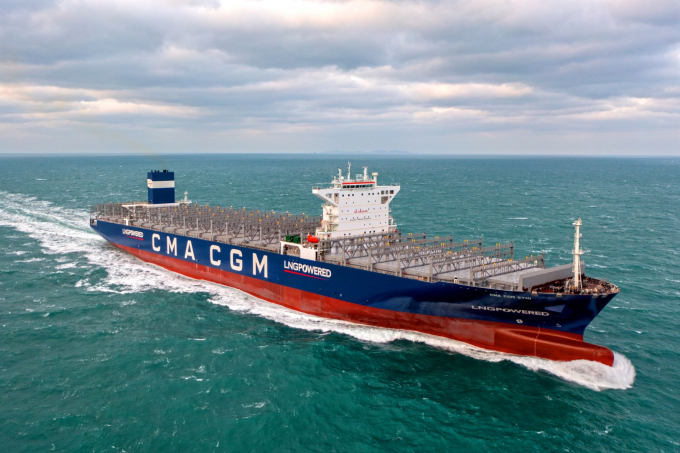 HD현대삼호가 2022년 인도한 15,000TEU급 LNG 이중연료 추진 컨테이너선. /사진=HD한국조선해양