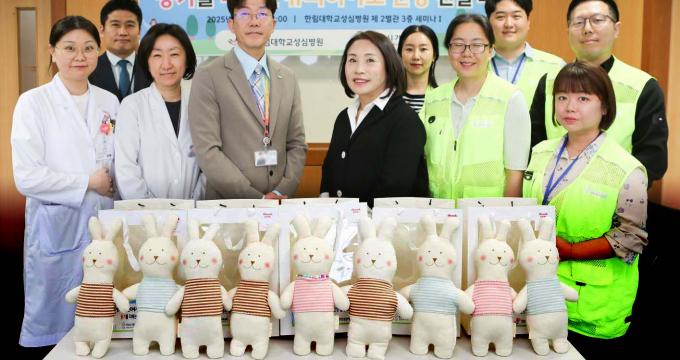 안양시 가족센터가 한림대 성심병원 환자들을 위해 전달한 '슈퍼히어로 인형'. /사진제공=안양시