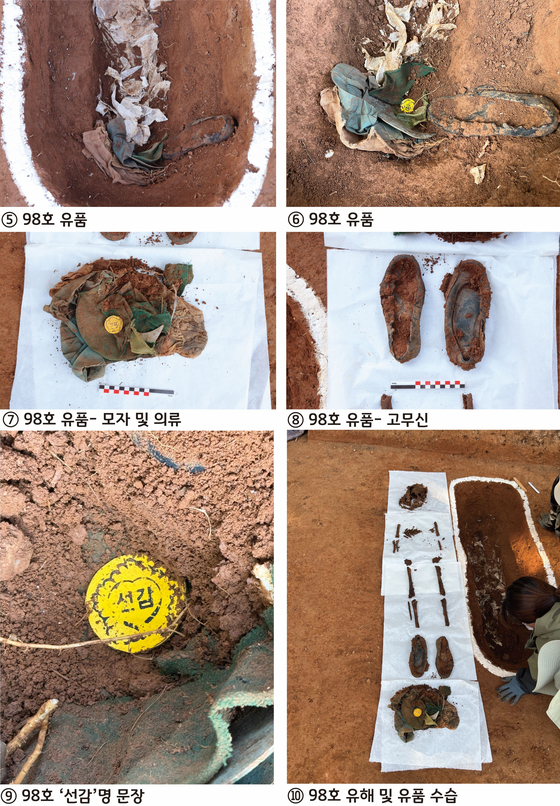 선감학원 공동묘역서 수습된 유해·유품. /사진제공=경기도  
