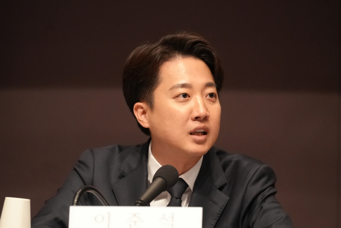 이준석 개혁신당 대통령 후보가 30일 서울 중구 프레스센터에서 열린 관훈토론회에서 발언을 하고 있다. /사진=개혁신당 