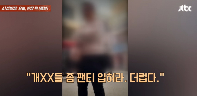 반려견과 산책 중인 견주가 지나가던 행인으로부터 개들도 속옷을 입혀야 한다는 요구를 받았다. 영상은 지난 2일 방영된 JTBC '사건반장' 방영분 중 일부. /영상=유튜브 JTBC 캡처 