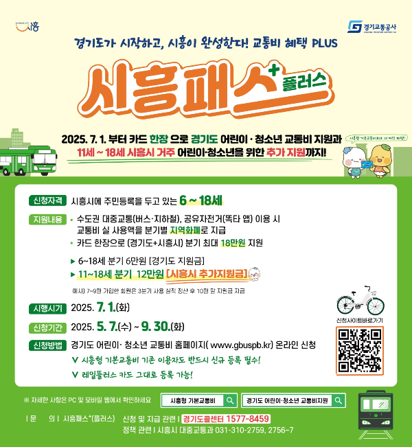 ‘시흥패스+(플러스)’. /사진제공=시흥시