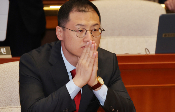 김상욱 국민의힘 의원이 탈당을 선언했다. 사진은 김상욱 국민의힘 의원이 서울 여의도 국회에서 열린 의원총회에 참석한 모습. /사진=뉴시스