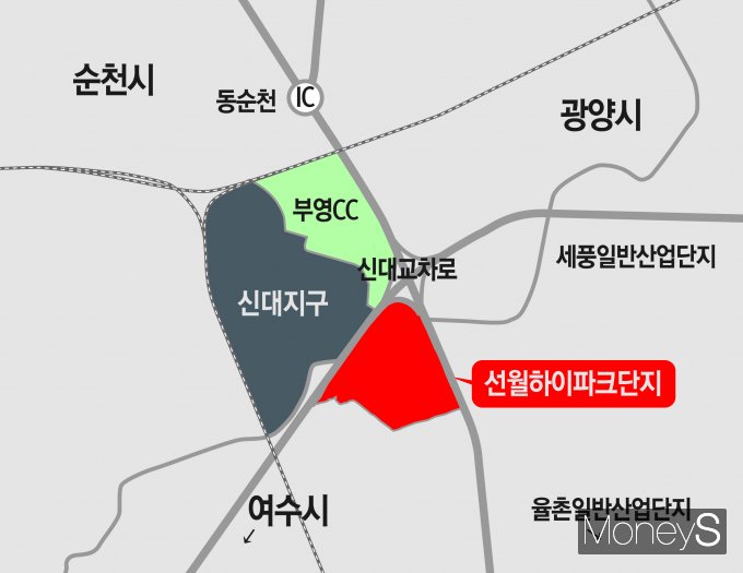 선월하이파크단지 위치도. /사진제공=중흥그룹 