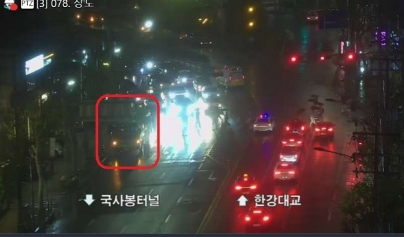 서울 동작구 상도동 교통사고 현장. /사진=서울시 미래첨단교통과(TOPIS) 엑스 캡처