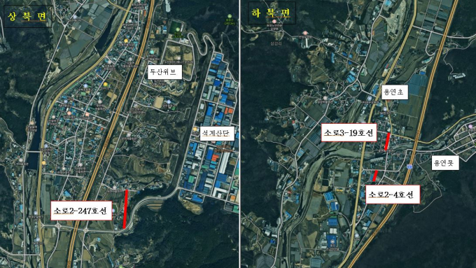 양산 상하북지역 도시계획도로 조감도./사진=양산시
