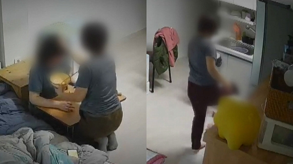 공주의 한 활동지원사가 20대 지적장애 여성을 폭행하고 식고문한 사실이 뒤늦게 알려졌다. 사진은 활동지원사가 20대 지적장애 여성을 상습적으로 폭행하는 모습. /사진=JTBC '사건반장' 캡처