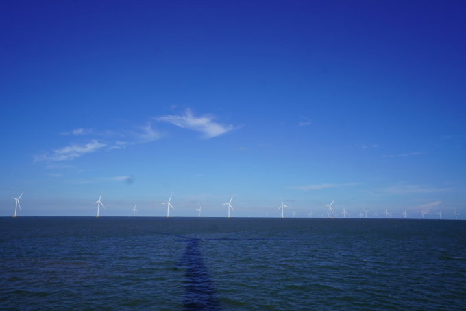  100MW 규모 사이트에 위치한 대형 터빈들이 가동되는 모습. /사진=SK이노베이션