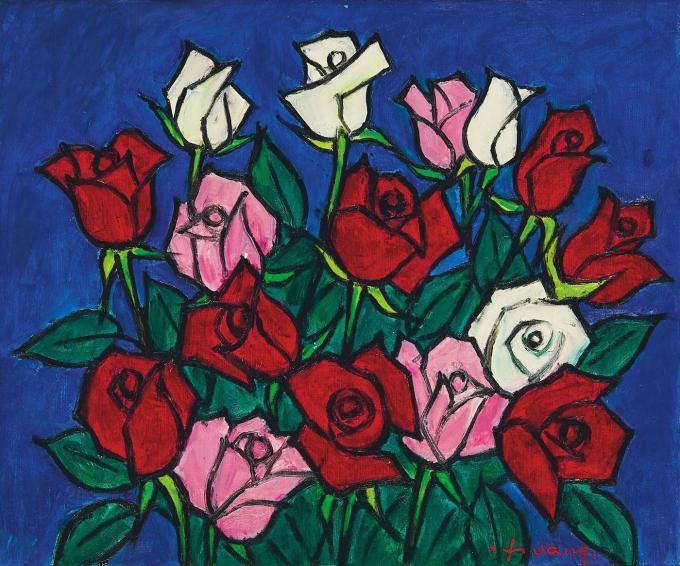 Lot. 57, 황염수, 1917-2008, 장미, oil on canvas, 38&times;45.3cm(8), 3000만-5000만 원 (서울옥션 제공)