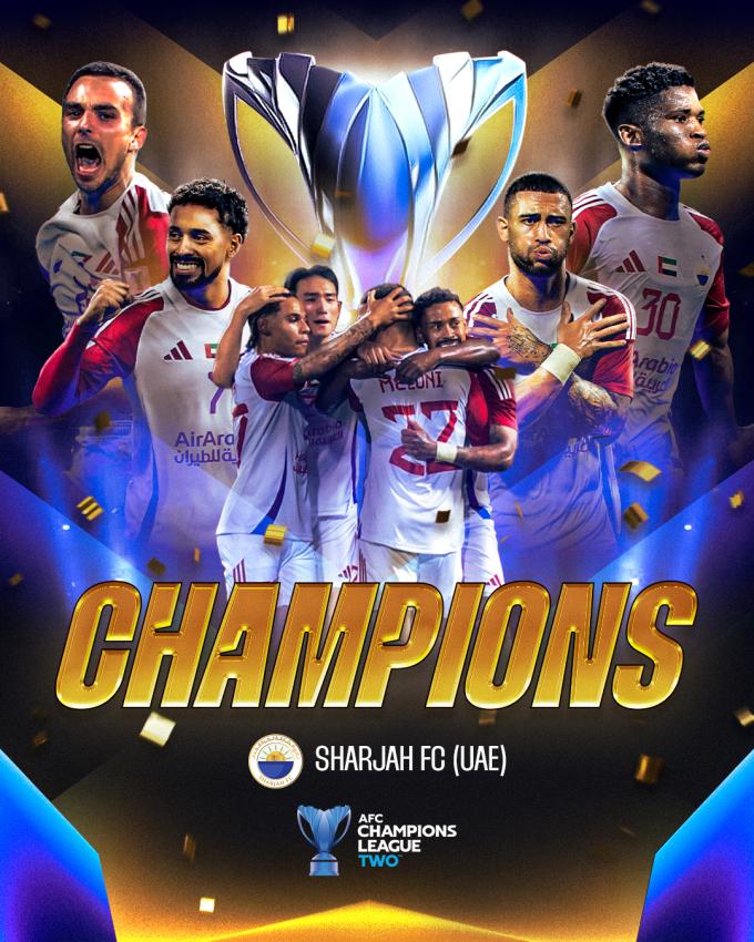 ACL2 우승을 차지한 샤르자. (AFC 페이스북 캡처)