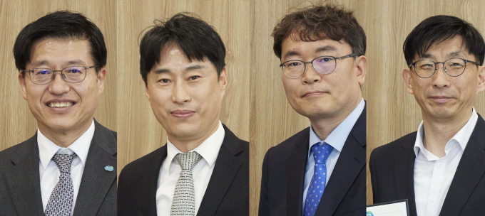 (왼쪽부터) 김대순 신임 경기도 행정2부지사, 김원명 홍보기획관, 박민제 법무담당관, 김일곤 산림환경연구소장. /사진제공=경기도