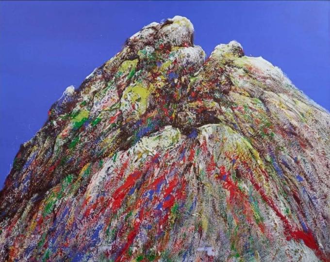 송수근 작 '바위산' 90.9cm x 72.7cm mixed media on canvas 2025