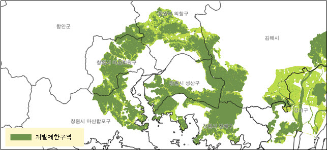 창원권 그린벨트 현황./사진=창원시