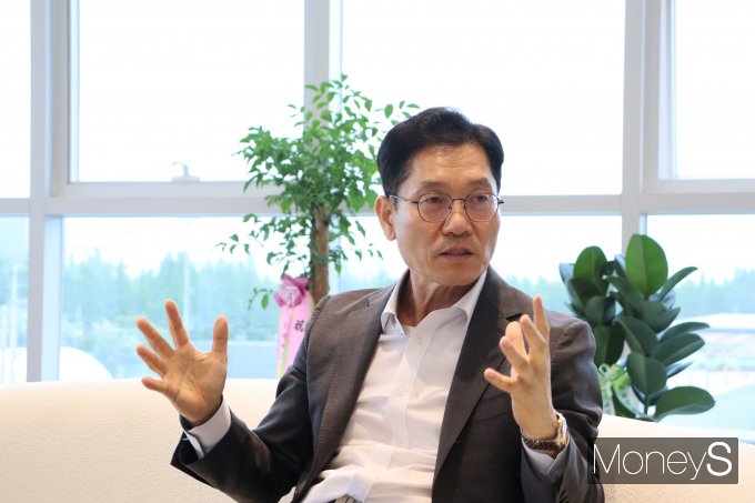 김 대표는 최근 제기되는 국내 로보틱스 산업의 거품론에 대해 단호하게 선을 그으면서도 기초체력이 부재한 상태로 무리하게 상장을 시도하는 것은 위험하다고 주장했다. /사진=김서연 기자 