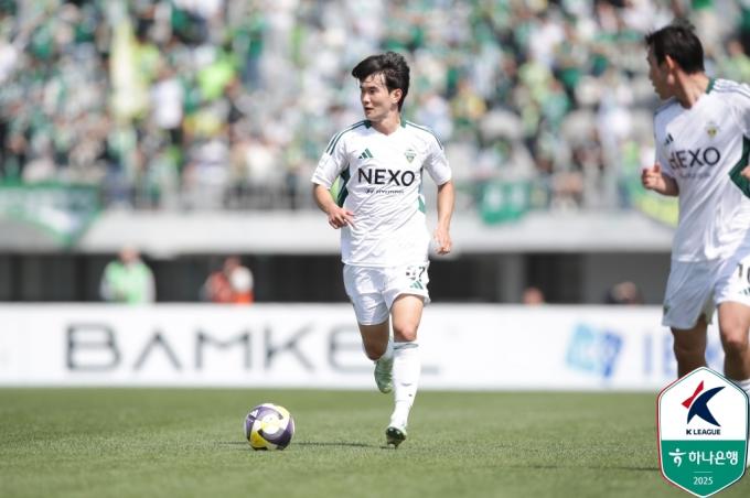 황인범 대체자로 테스트 받을 김진규(한국프로축구연맹 제공)