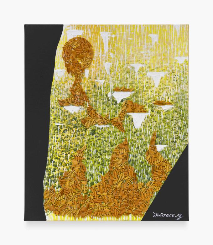 민혜영, Dreaming2 45X50cm, mixed media on canvas, 2024 (갤러리은 제공)