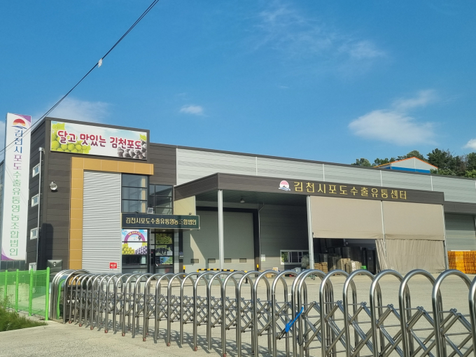 김천시포도수출유통영농조합법인이 운영하는 '김천시포도수출유통센터' 전경 /사진=머니S 박영우 기자