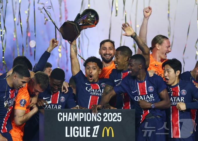 프랑스 리그1 우승팀 PSGⓒ 로이터=뉴스1