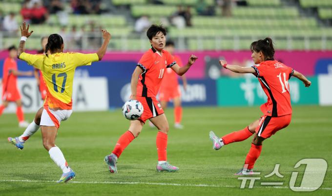 [뉴스1 PICK] 국내 첫 선 신상우호 '남미 복병' 콜롬비아에 0-1 패배