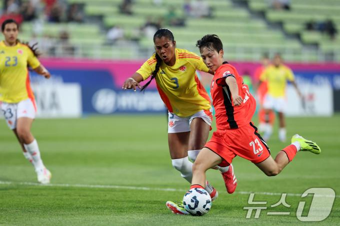 [뉴스1 PICK] 국내 첫 선 신상우호 '남미 복병' 콜롬비아에 0-1 패배