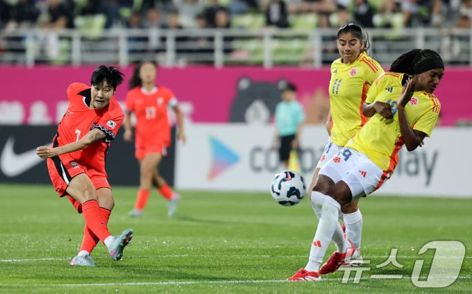 [뉴스1 PICK] 국내 첫 선 신상우호 '남미 복병' 콜롬비아에 0-1 패배