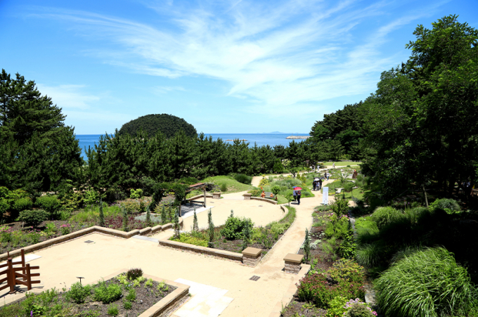 바다가 보이는 천리포수목원 산책길. /사진=한국수목원정원관리원