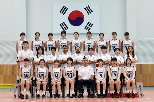 VNL에 출전하는 여자 배구 대표팀. (대한배구협회 제공)