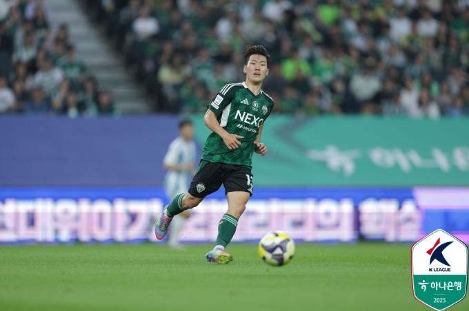 부상으로 22세 이하(U22) 대표팀 합류가 무산된 강상윤. (한국프로축구연맹 제공)