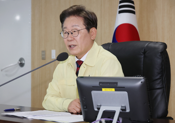 사진은 이날 오후 안전치안점검회의를 열고 발언하는 이 대통령. /사진=대통령실통신사진기자단