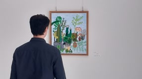 휴젤이 사회공헌의 일환으로 장애예술인의 미술 작품을 사내에 전시한다. /사진=휴젤 
