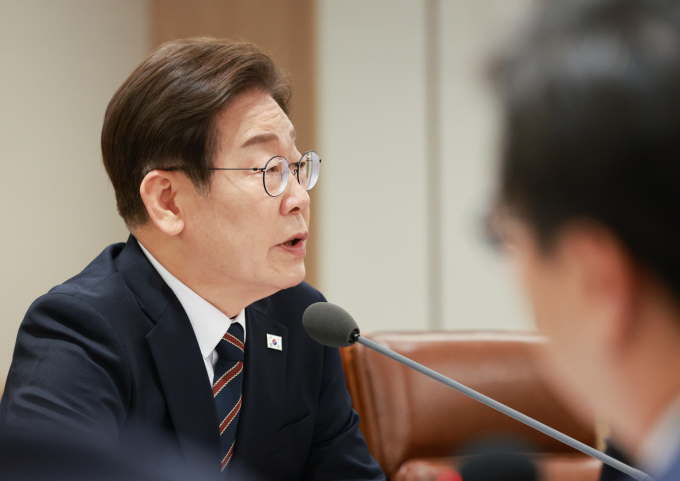 이재명 대통령의 공직선거법 위반 사건이 주목된다. 사진은 9일 오전 비상경제점검TF(태스크포스) 회의에 참석한 이 대통령. /사진=뉴시스